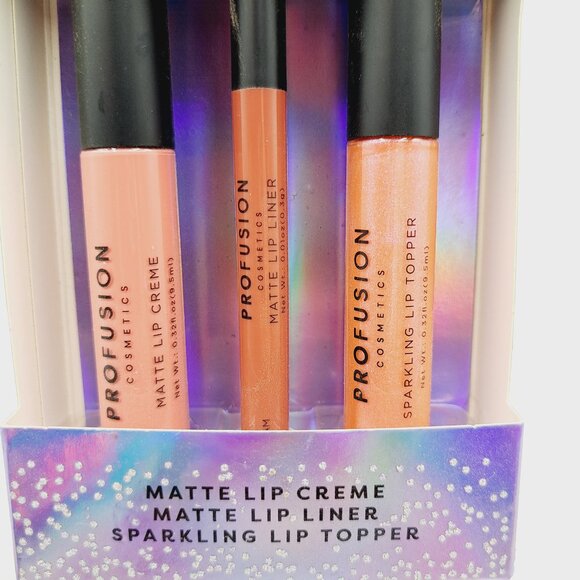 Soft Pout Neutral Lip Kit Matte Lip Cream, Matte Lip Liner, Sparkling Lip Topper - Picture 2 of 3